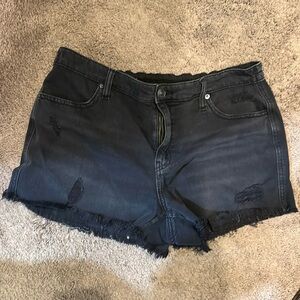Aerie Black Cutoff Denim Shorts